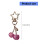 Cherry Bag Pendant Everyday Use Keyring for-White silver button 4