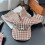 Modern Headscarf Bowknot Baseball Caps for Both Men-pink plaid 7