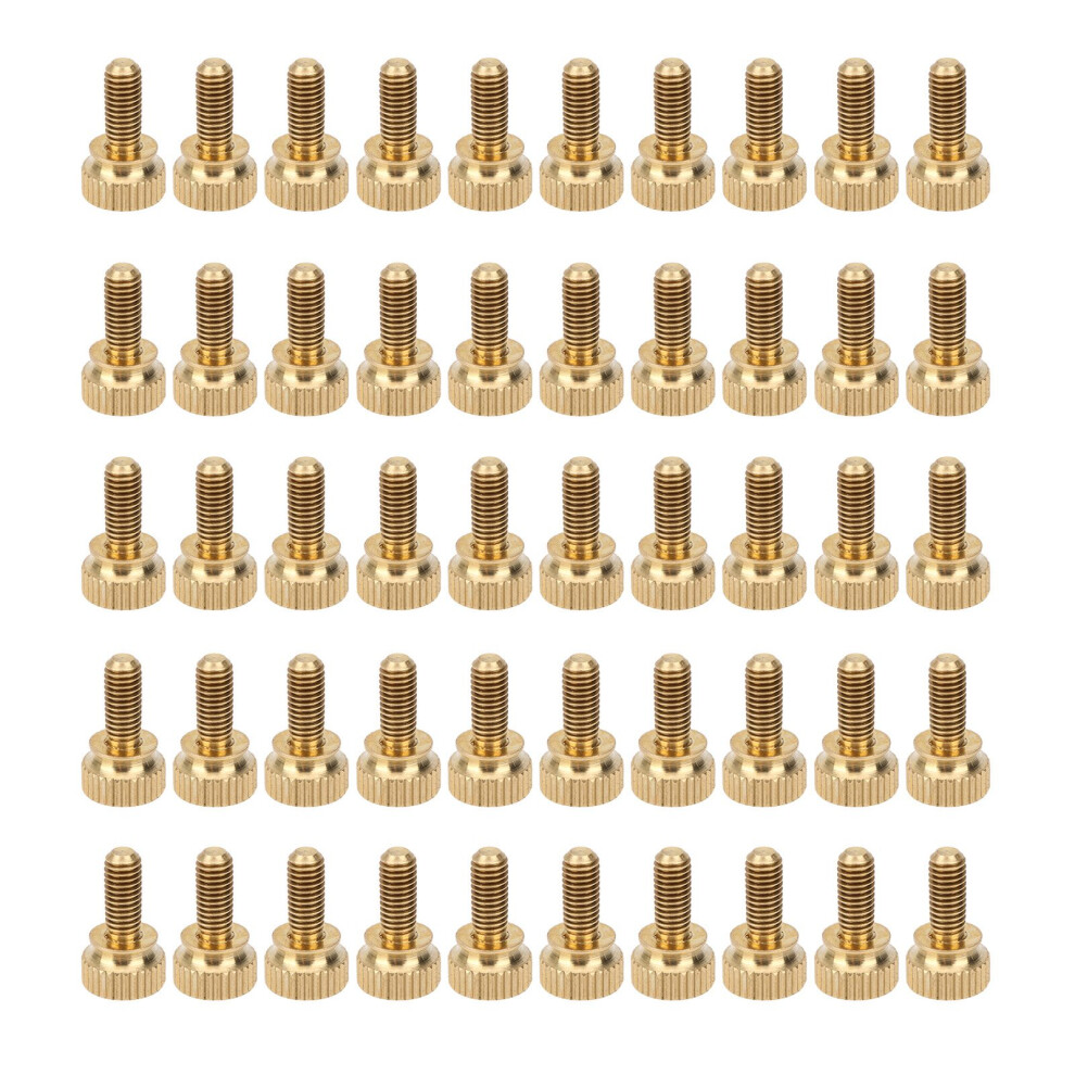 50Pcs Flat Knurled Thumb Screw Wring Round Head