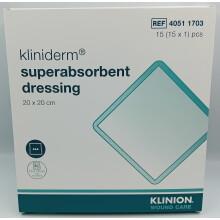 Kliniderm Super Absorbent NA 20cm x 20cm Box of 15 - REF: 40511703