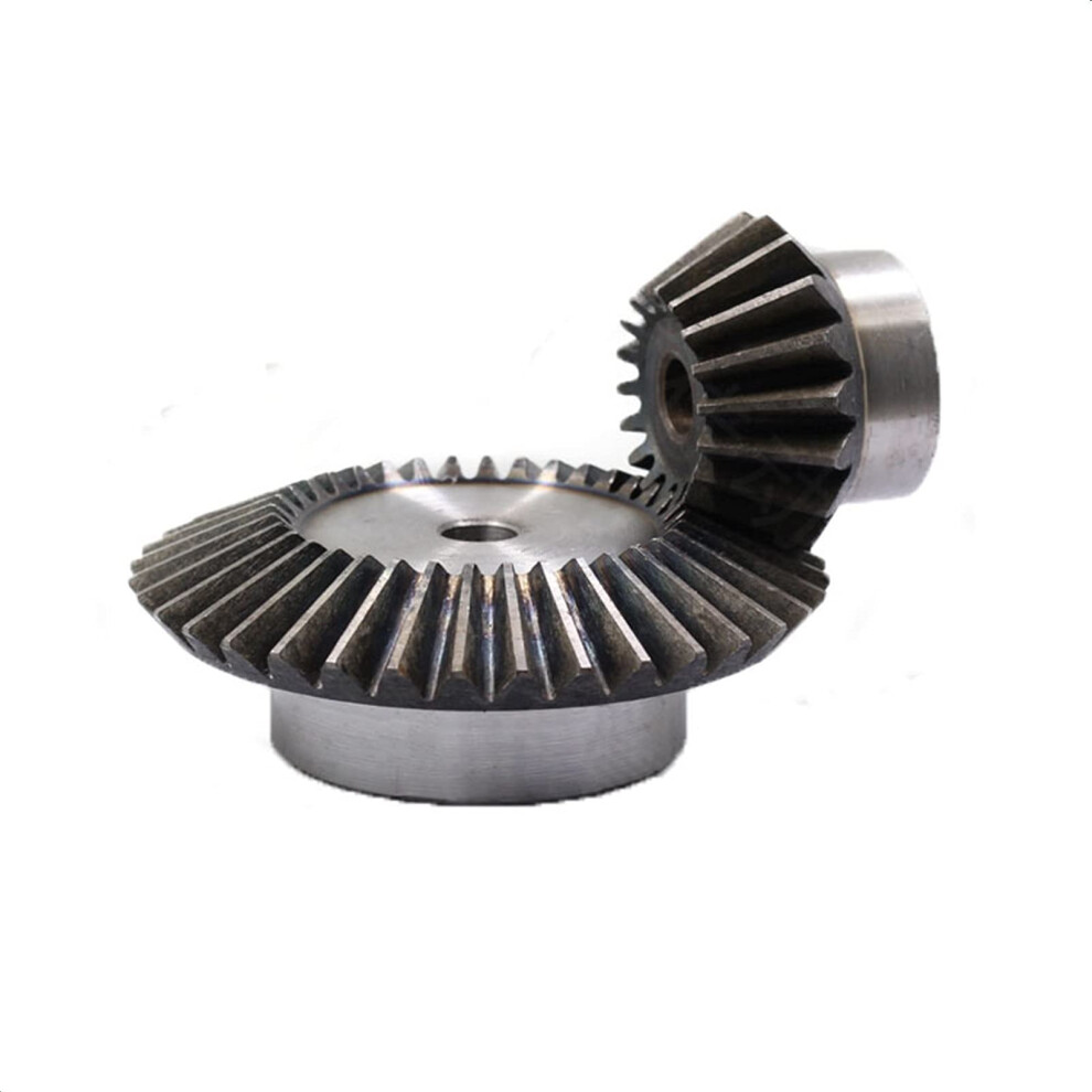 Bevel Gear 2Pcs 1:2, 3 Modulus, 15T+30T, 10Mm Hole And 18Mm Inner Hole, 90 Degree Drive, Steel Gears 9084446920208