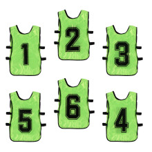 6 langlebige polyester-weste für teamtraining, seitlich offen