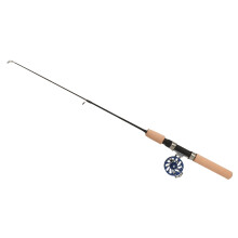 Compact 65cm Ice Fishing Rod with Metal Reel - Easy Carry Design