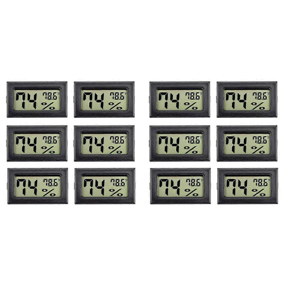 12Pack Mini Hygrometer Indoor Humidity Meter Hygrometer Digital Thermometers Humidity With () For G 6935159155490