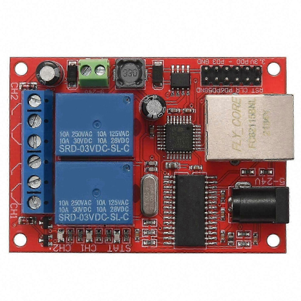 2-Way Lan Ethernet Relay Board With Delay Switch, Tcp/Udp Controller, And Web Server 6935159155773