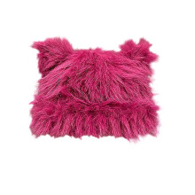 (rose Red) Thicken Windproof Beanies Cute Cat Ear Shape Hat for Women Teens Keep Ear Warm Hat Cold Weather Thicken Beanie Hat White
