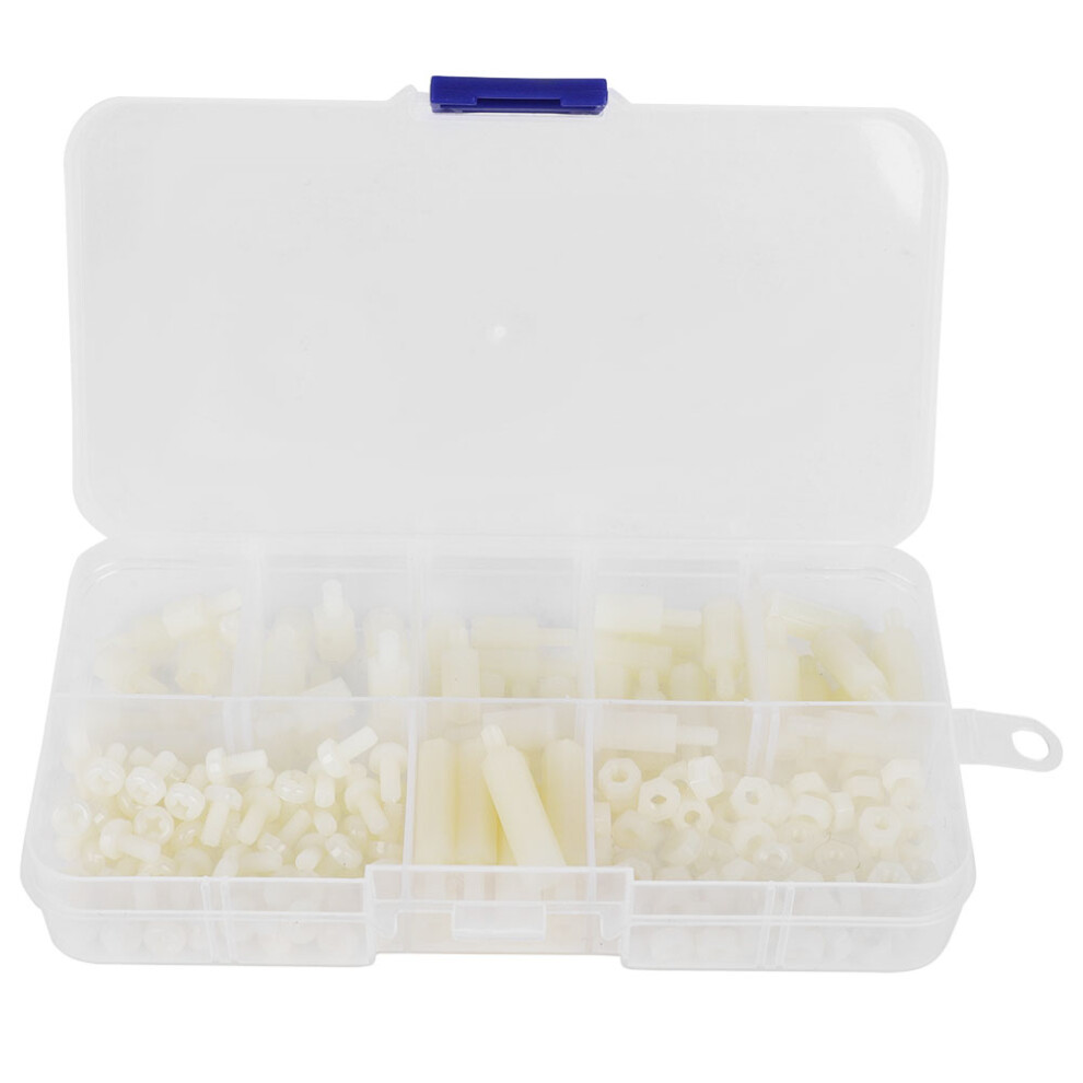180Pcs Box M3 Nylon Screw Nut Male Female Standoff 8320539325255