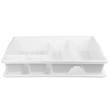 Scolapiatti - CURVER - 45x38x8,8 cm - Bianco - Plastica - Con vassoio