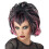 Goth Flip Black Pink Wig for Halloween 1