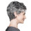 Womens Gradient Grey Short Wavy Curly Wig Boy Cut Pixie Hair Full Wigs 1