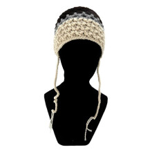 (Khaki) Knit Earflap Beanie for Winter Women Ear for Protection Cap Bucket Hat Crochet Trapper Hat Cloche Beanie Knit Cap Khaki