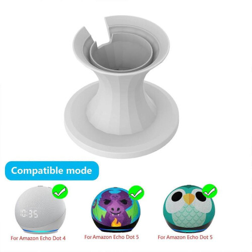 (White) Durable Speaker Stands for Echo Dot 5/4 Speaker Desktop Bracket Speaker Holders Environmentally Friendly Abs Material  White 2
