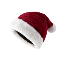 (hat) Plush Christmas Scarf Santa Hat with White Brim for Holiday Parties Giving Love New Year Party Cosplay Accessories