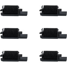 (BK) 6PCS Ink Roller Set for IR40T for CITIZEN CX-123 /CX-120 Calculator and Many Others black red