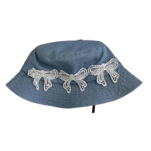 (light blue) Fishing Hat with Bowtie Bucket Hat Soft Floppy Fisherman Hat Women Girl Beach Hat Photowear Sun Hat Camping Hat light blue