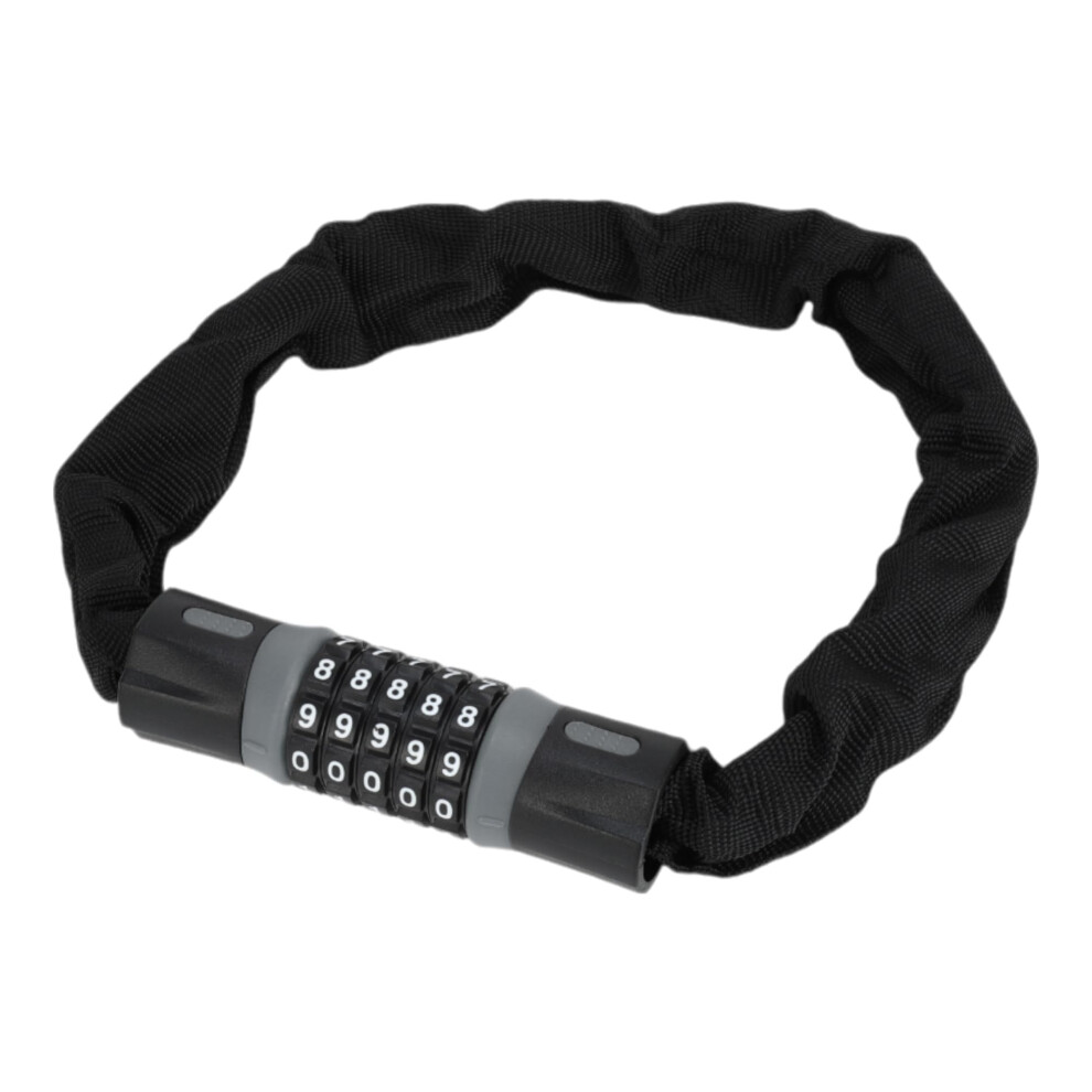Bicycle Lock Resettable 5-Digit Combination Lock Carbon Steel 60Cm 1 Pc For Mountain And Road Bikes Black Gray-image-OPC-PKGVBFF-NEW