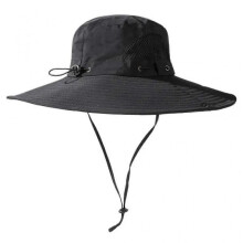 (Black) Packable Wide Brimmed Bucket Hat Sunshade Jungle Hat Sun Hat for Outdoor Hiking Camping Unisex Fisherman Hat Navy blue