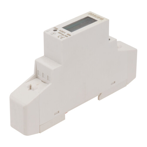 Single Phase Wattmeter White Analog Counter Din Rail Energy Meter