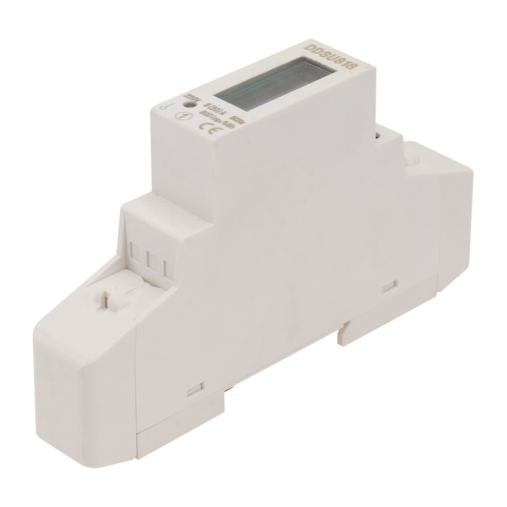 Single Phase Wattmeter White Analog Counter Din Rail Energy Meter 3203704627994
