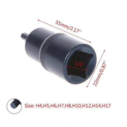 (S2 1/2X55XH8) Hexagon Screwdriver Socket Multi-Function Hand Tools Drill Bit Hand Tool Socket 1