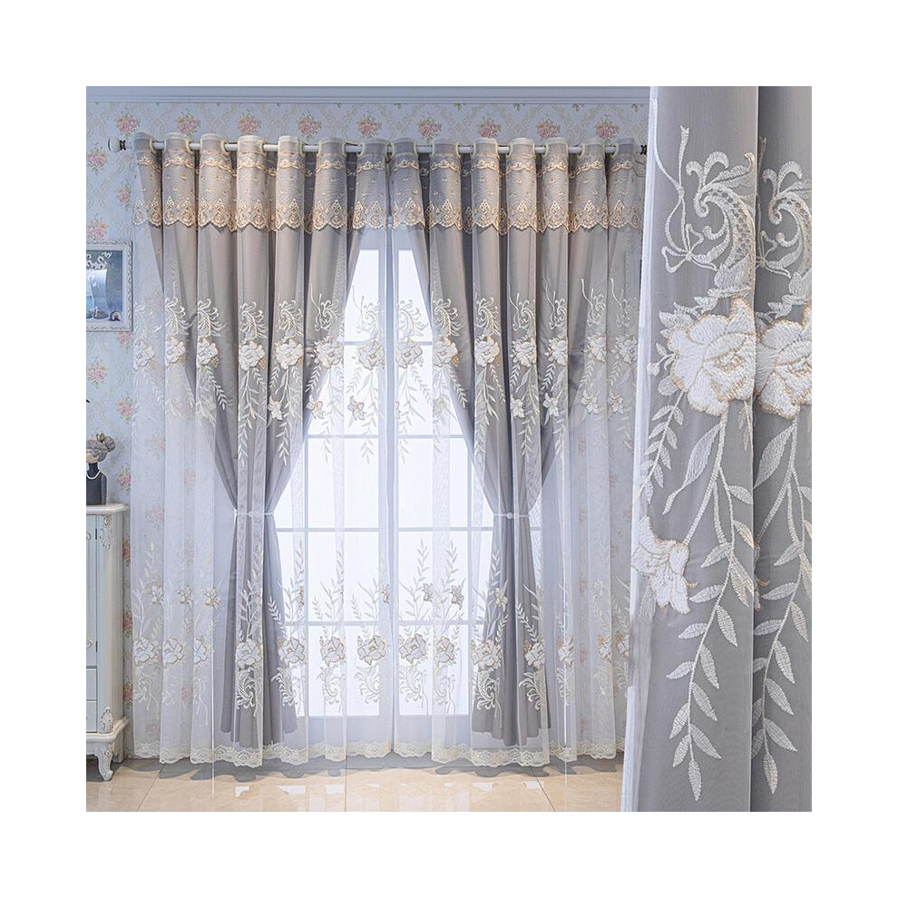 (Gray, 52"W x 84"Lï¼132 x 213cmï¼) Blackout Curtains- Premium Polyester Thermal Insulated Energy Saving Noise Reducing Set of 2 Rod Pocket Panels Bl-image-OPC-PKGVFJX-NEW