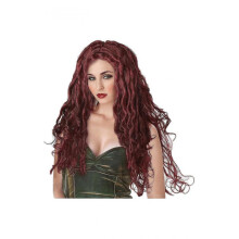 Womens Medusa Red Wig Greek Halloween Fancy Dress Costume Accessory