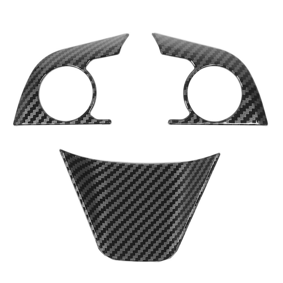 3 Pcs Steering Wheel Panel Trim Carbon Fiber Style 8320539327150