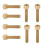 50Pcs Cap Hex Socket Screw Copper Fastener 3