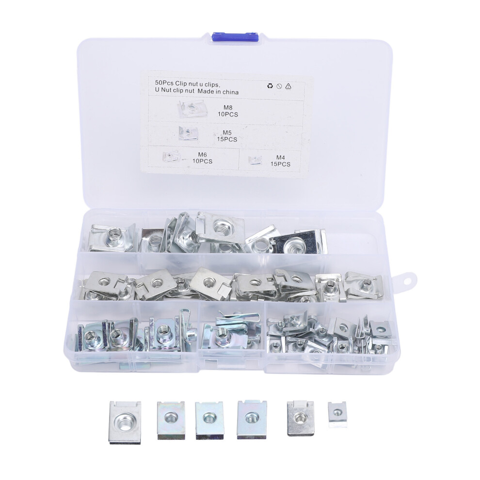 50Pcs Car U Clips 65 Manganese M4 M5 M6 M8 U 8320539327310