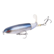5.5In Fishing Lures Saltwater Shallow Diving Hard Baits Swimbaits With Treble Hooks Life-Like Topwater Color Clear Blue