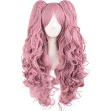 Lolita Long Curly Clip On Ponytails Cosplay Wig