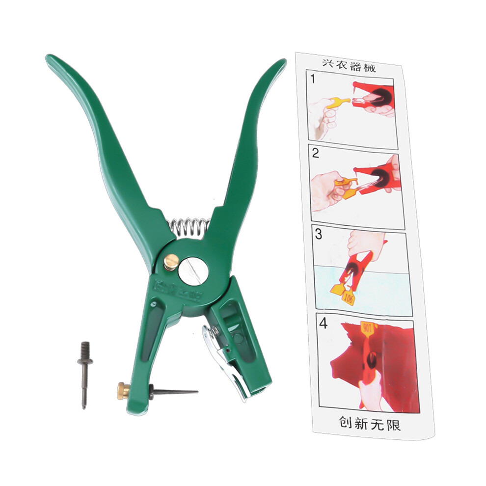 Livestock Animal Ear Tag Pliers with Spare Pin for