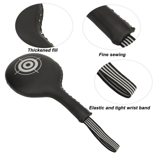 Smooth Surface Kick Pad for Tae Kwon Do & Karate Training - Black 2