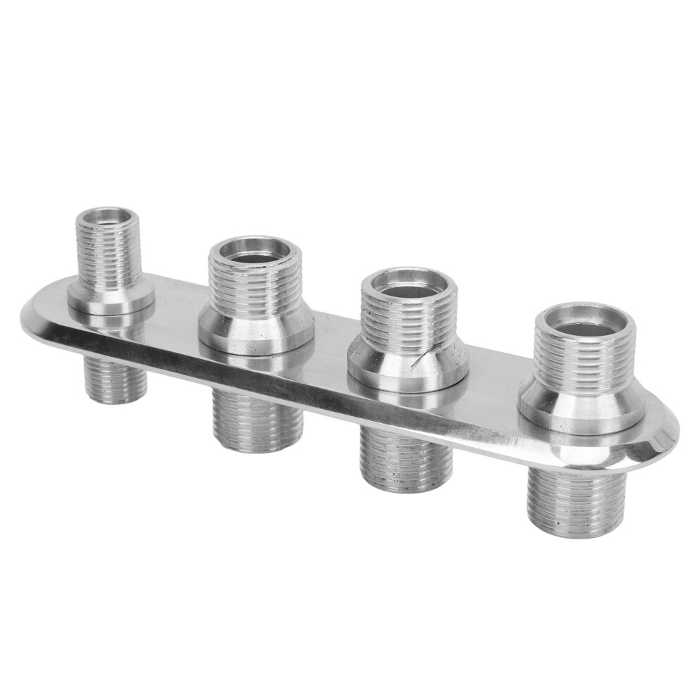 Ac Bulkhead 181153 100 4 Port Aluminum Alloy Fitting For Classic Cars Silver 4661349643059