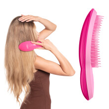 Brosse à Cheveux Fins, Nœuds, Abîmés, Cassants Rose
