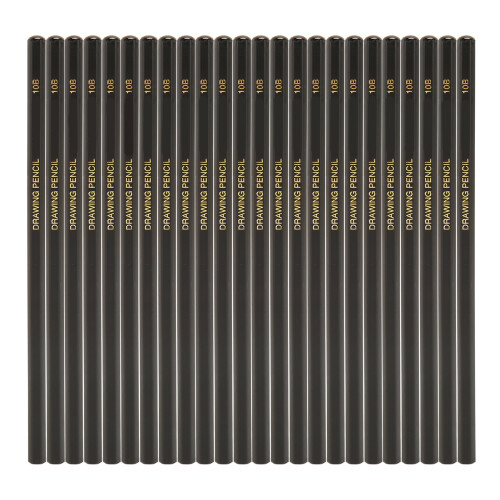 24Pcs Hexagonal Graphite Drawing Pencils 10B for Artists & Beginners 1