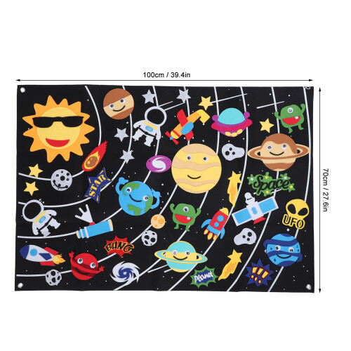 Outer Space Felt Story Set: 45pcs Educational DIY Solar System Fun 1