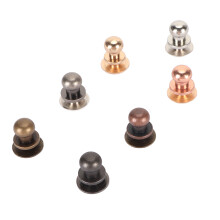 7 Stück runde Knopf-Studs 0,4x0,3 Zoll, assortierte Farben, Zinklegierung