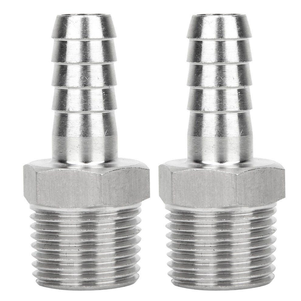 2PCS 1/2in BSPT Male Thread Connector Pipe Fitting