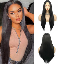 Headband Women's Straight Fiber Wig Headband Wigs