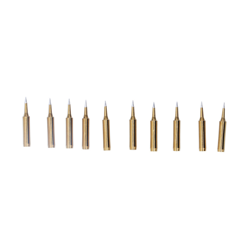 10Pcs Soldering Iron Tips Solder Welding Golden