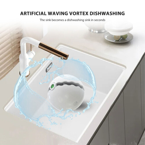 Mini USB Powered Blue Dishwasher, 18W High Efficiency Sink Washer 2
