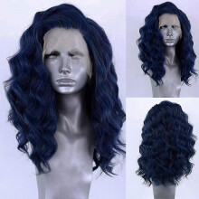 Synthetic Lace Front Wigs Short Bob Wig for Women Silver Brown Pink Blue Color Synthetic Lace Wig Cosplay Short Wig