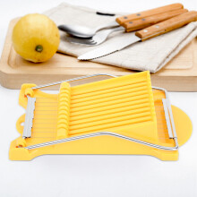 Edelstahl-Ei- & Schinken-Slicer Küchen Gadget, Gelb 22x12.5cm
