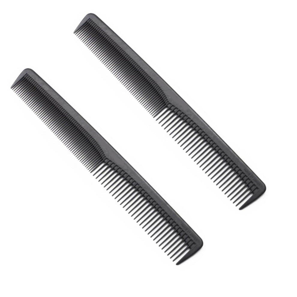 Unisex 2Pcs Cutting Comb Hair Fine Tooth Heat Resistant Anti Static Barber Comb For Women And Men Hairdressing Coarse And Fine Teeth