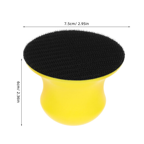 3 zoll 75 mm pu-schleifscheibenträger gelb 2
