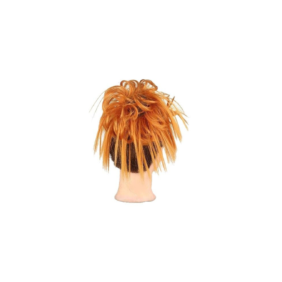 Unisex Hair Bun Extensions Tousled Updo Hair Piece Messy Bun Ponytail Extensions Synthetic Elastic Band Scrunchies Color Q17