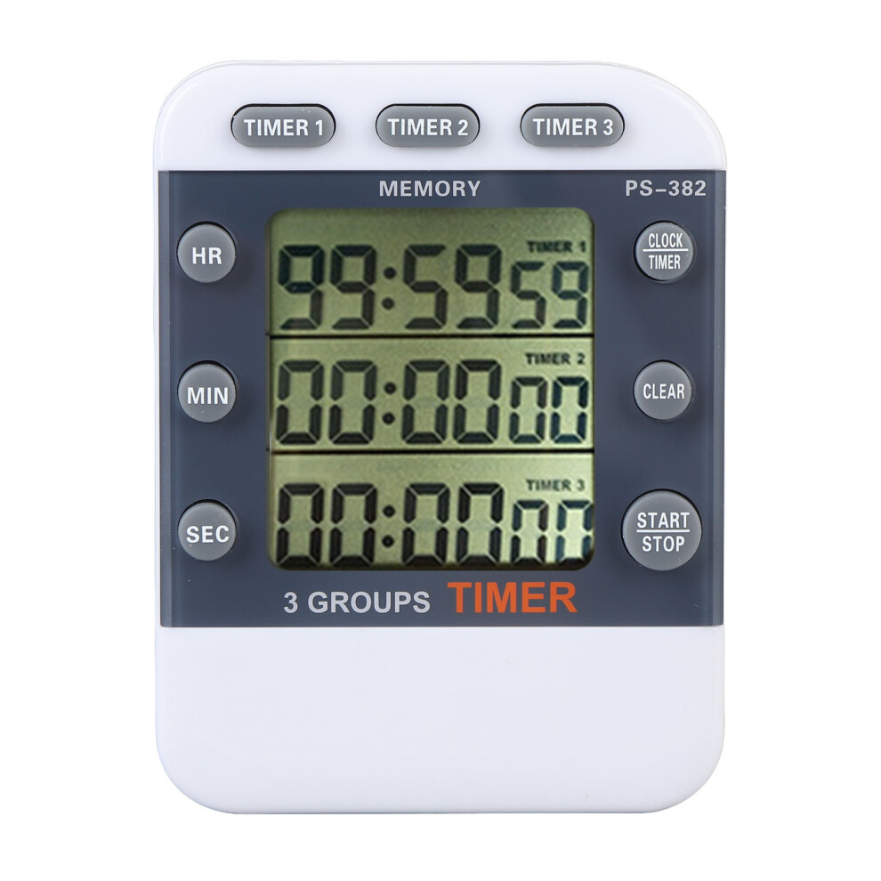 Electronic Timer 3 Channels Countdown Reminder