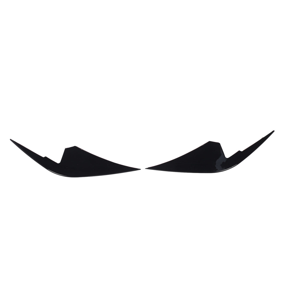 Pair Of Front Bumper Vent Spoiler Canard Black 8320539329710