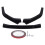 3 Pcs Front Bumper Lip Body Kit Glossy Black Crash 1
